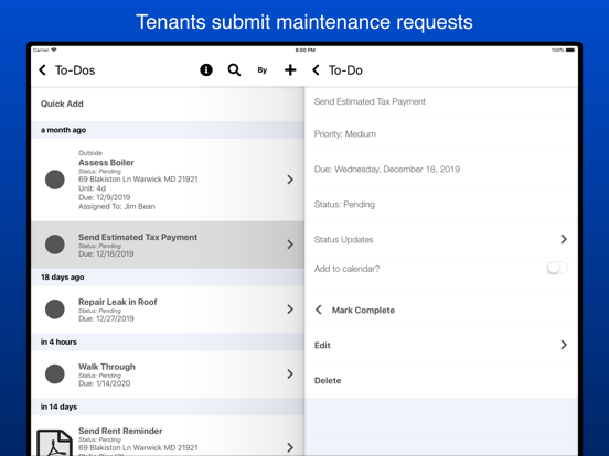Screenshot #6 pour Housters Property Management