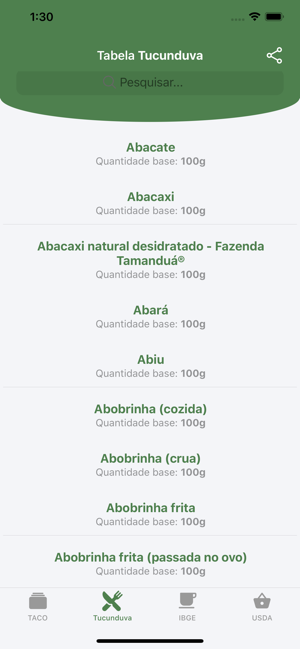 Taco App: Tabela Nutricional(圖2)-速報App