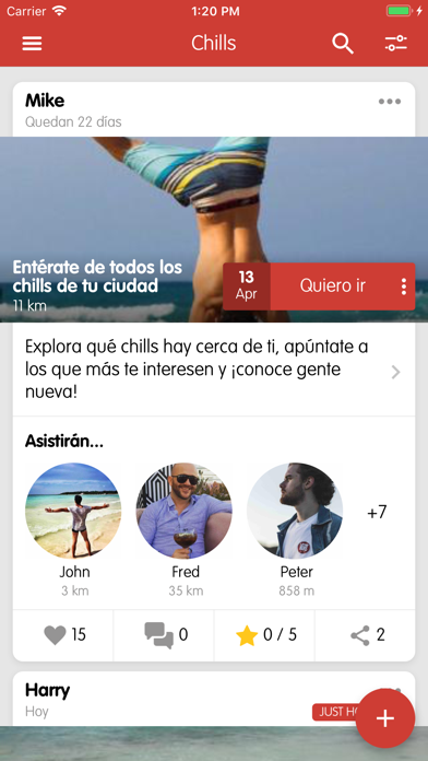 ChillApp - Gay group events Screenshot