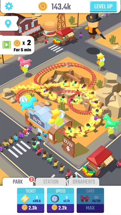 screenshot of Idle Roller Coaster 4