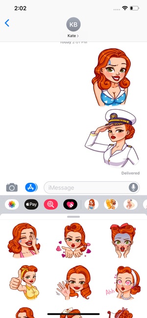 Lovely Redhead Sticker Pack(圖3)-速報App