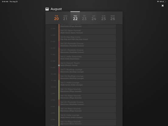 Raina iPad screenshot 4 - Music app
