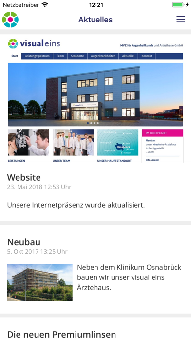 visual eins app screenshot