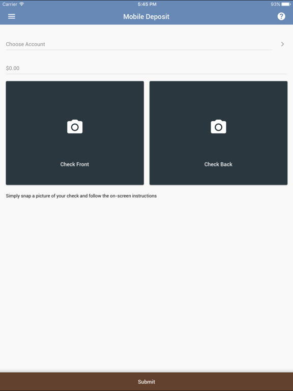 Brewer FCU Mobile Banking iPad screenshot 7 - Finance app