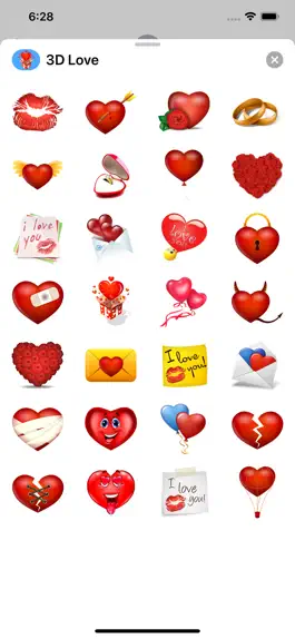 Game screenshot 3D Love Stickers for iMessage mod apk