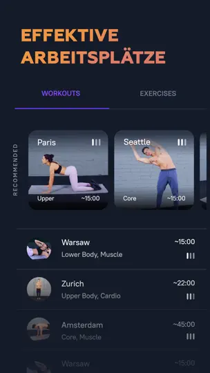 Screenshot von Fitness & Workout auf dem iPhone 5