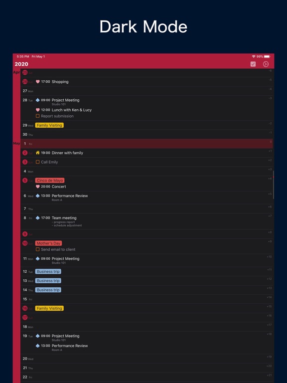 Screenshot #5 pour YearCal - Vertical Calendar