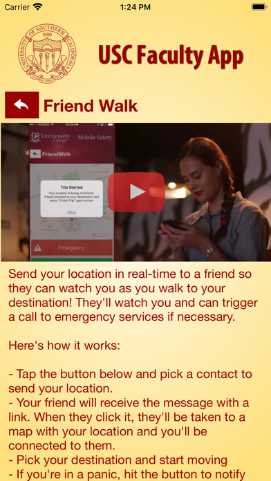 USC Faculty App iPhone screenshot