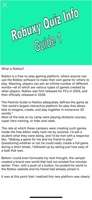 Robux For Roblox Quiz Info En App Store - 