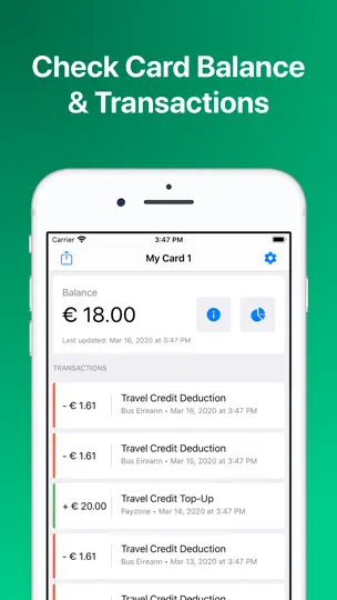 Captura de pantalla de Leap Card en iPhone 1