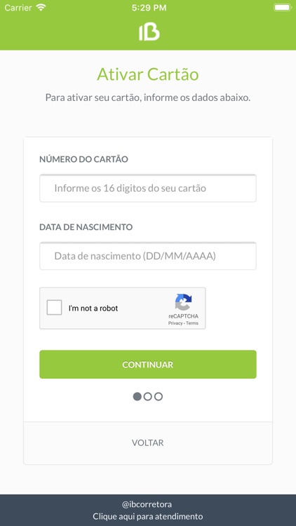 Cartão IB Corretora