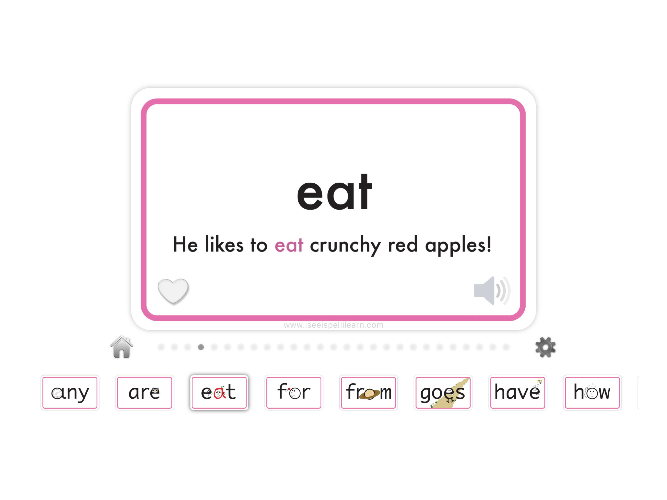 Read Spell Picture Sight Words