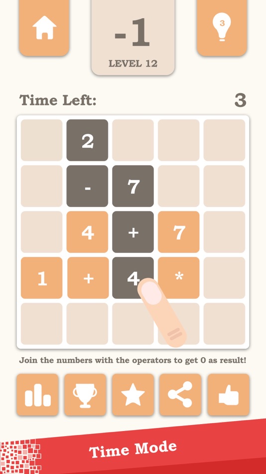 #3. Zerominator - Math Puzzle (iOS) By: BrotherSoft