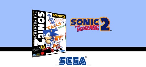 Sonic The Hedgehog 2 Classic - Explore the vintage box art design showcasing the beloved characters, Sonic and Tails, alongside the distinct 'Sonic The Hedgehog 2' branding.
