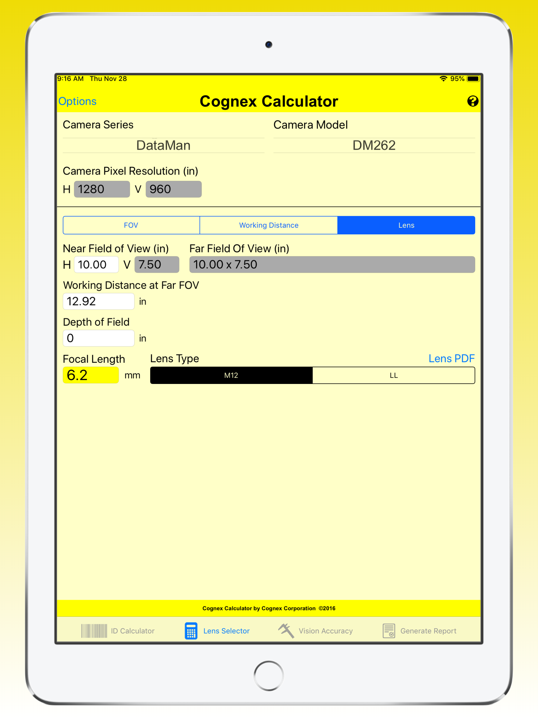 Cognex Calculator App