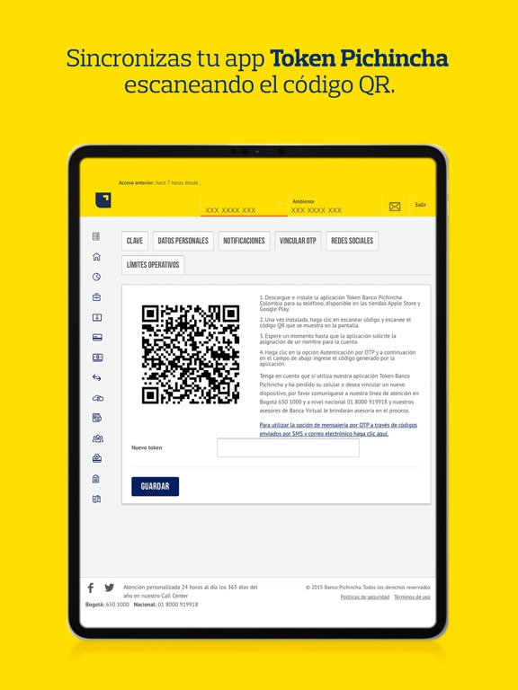 Banco Pichincha iPad screenshot