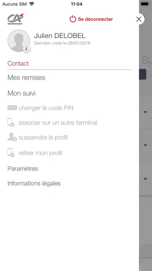 Capture d'écran de Ma Signature EDI sur iPhone 6