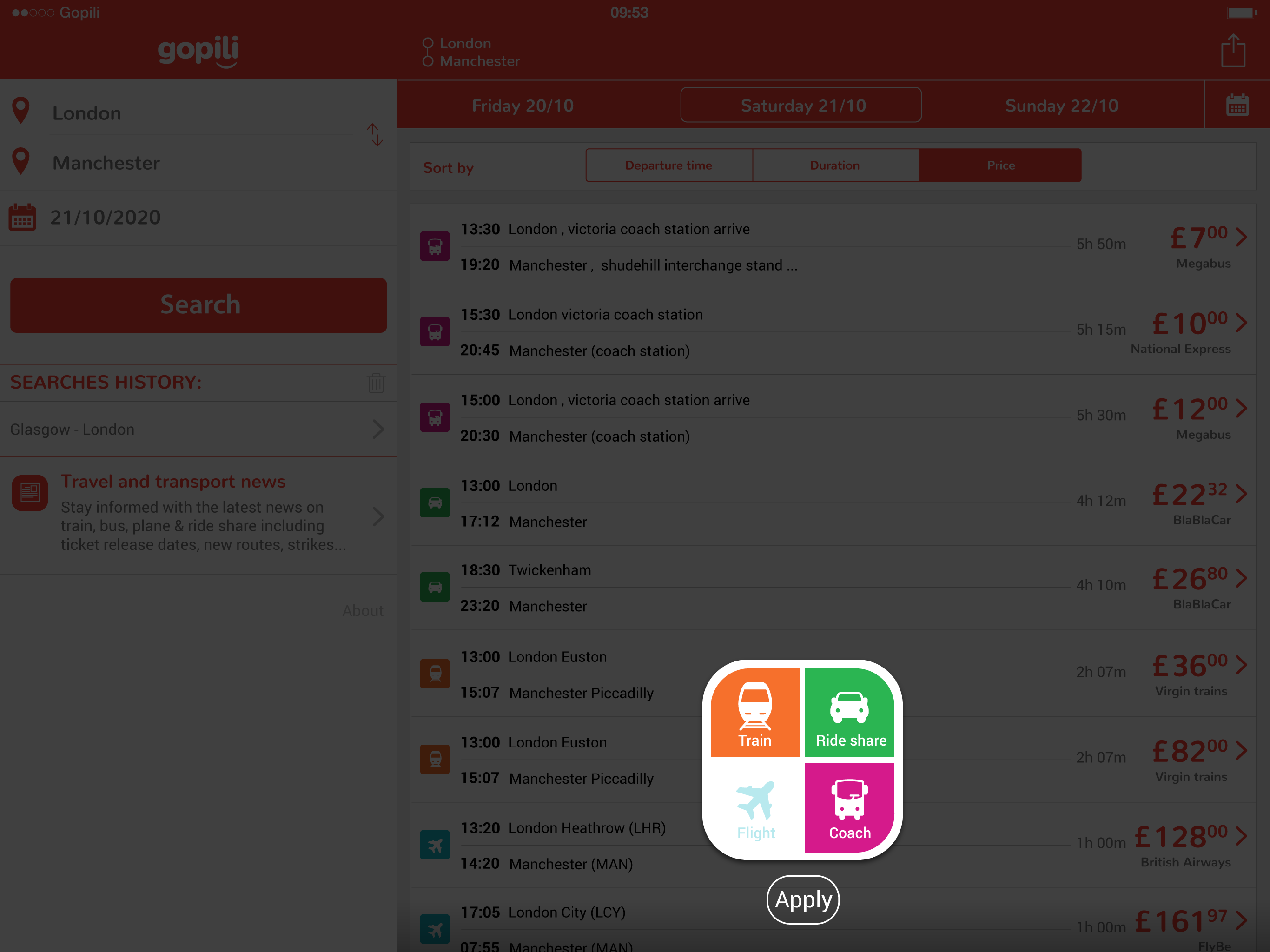 Gopili - Find cheap tickets