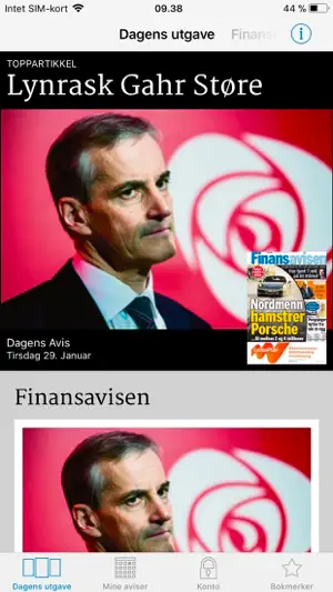 Finansavisen eAvis screenshot 1