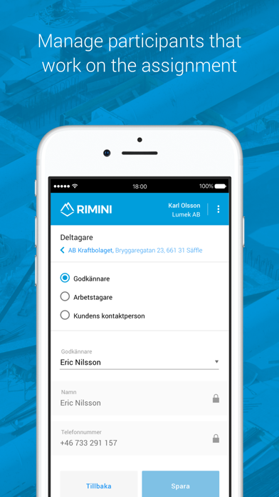 Rimini Risk Management Screenshot