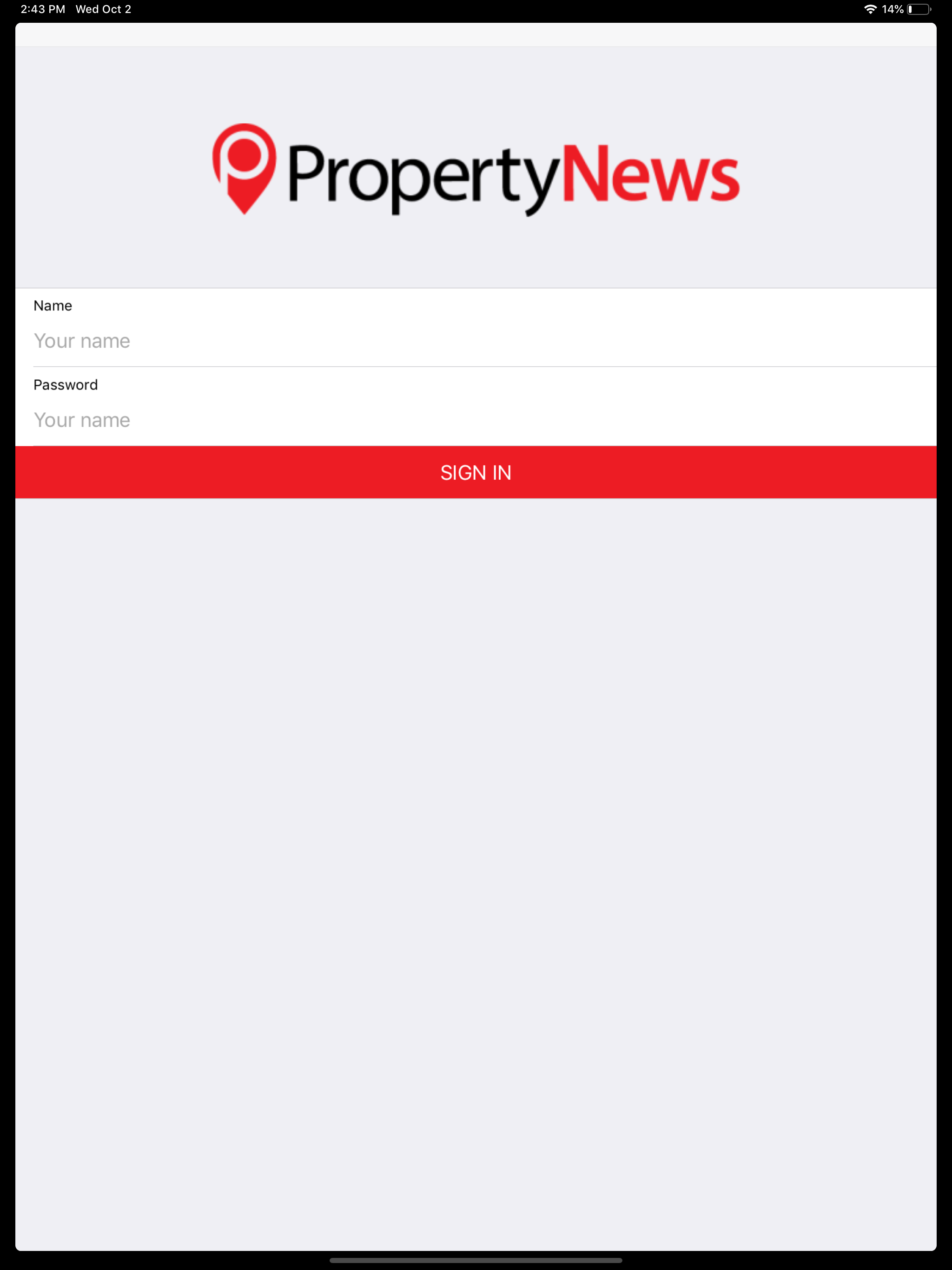 PropertyNews Agent App