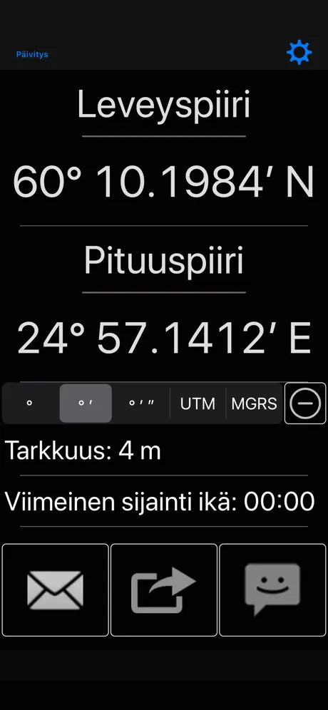 Jaa GPS-koordinaatit