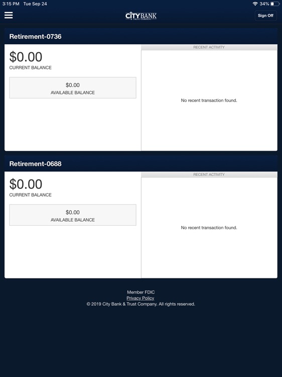 City Bank & Trust for Tablet