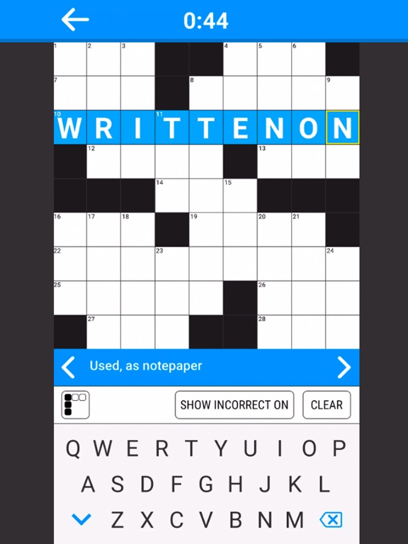 Crossword 2024 iPad screenshot