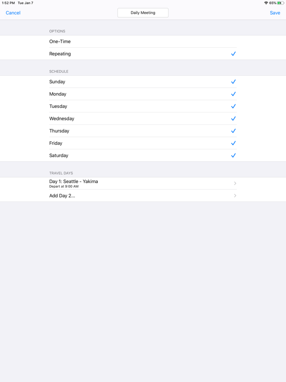 MyTrip Forecasts iPad screenshot 6 - Travel app