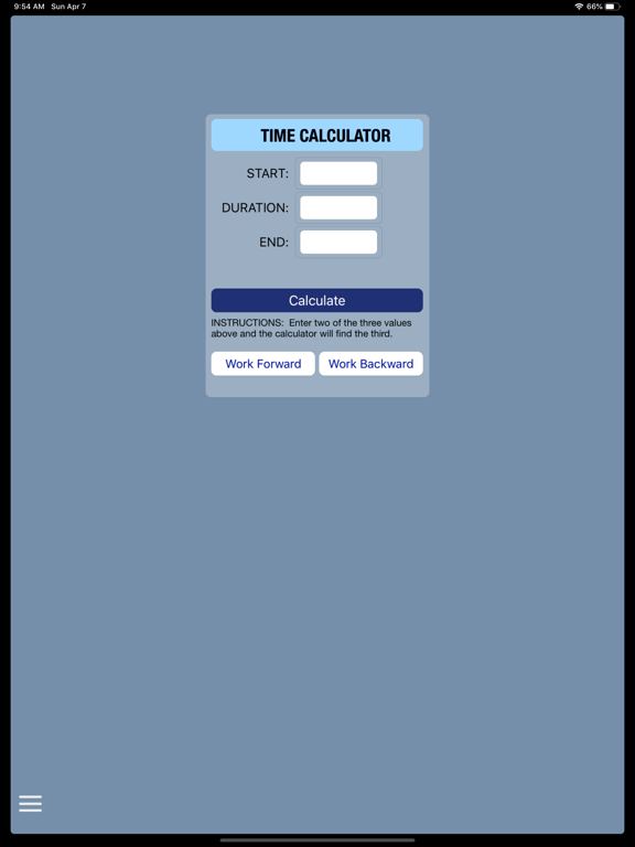 KC-135 Duty Day Calc iPad screenshot 4 - Utilities app