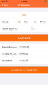 SIP Calculator App screenshot