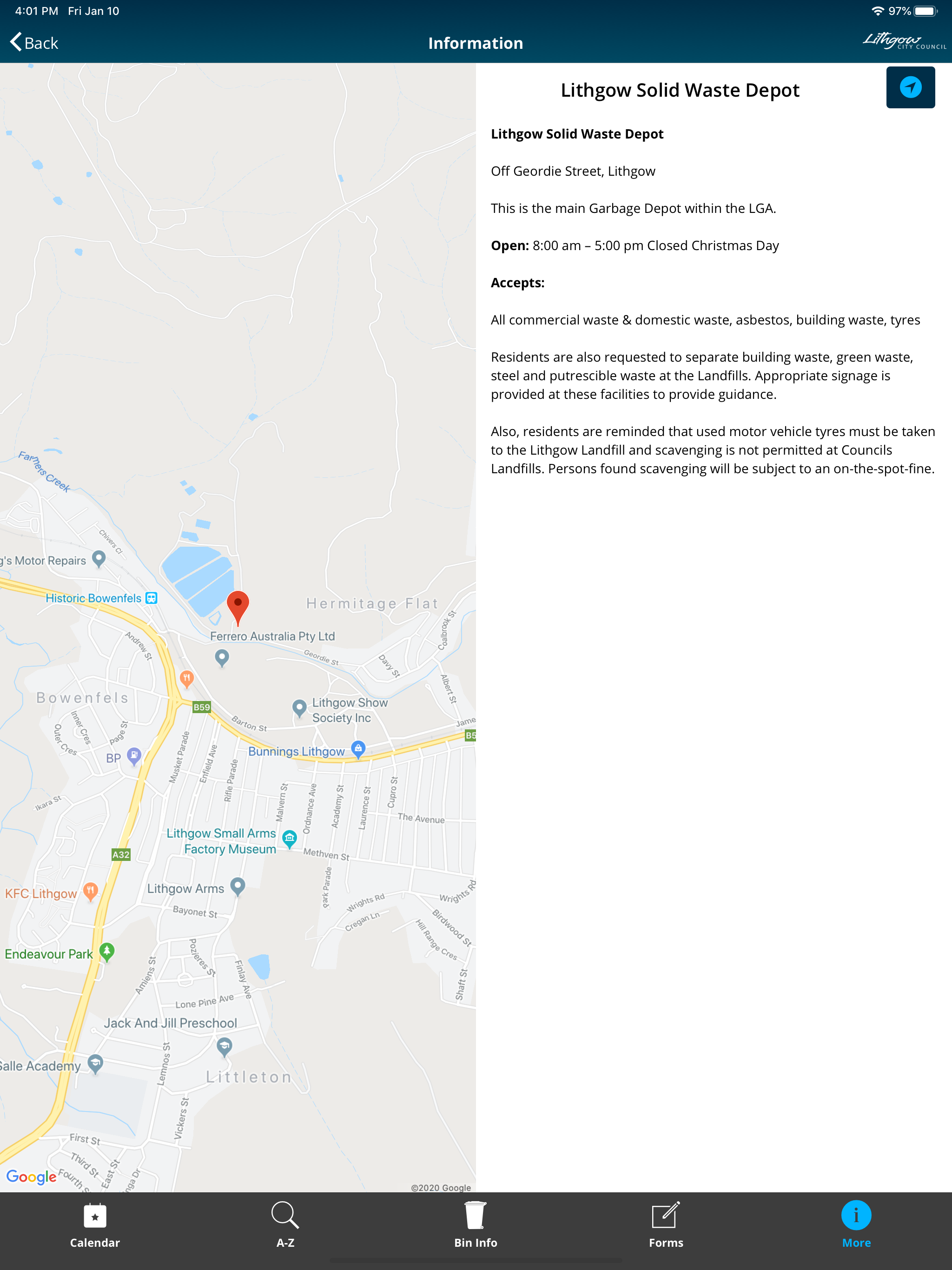 Lithgow Council Waste
