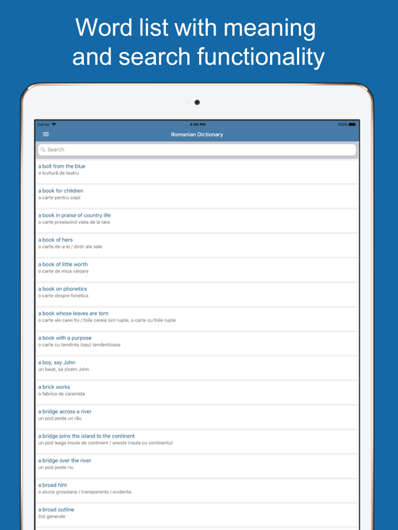 Screenshot #6 pour Romanian Dictionary Pro