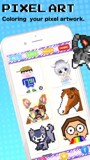 Pixel Art - Coloring by number screenshot 1