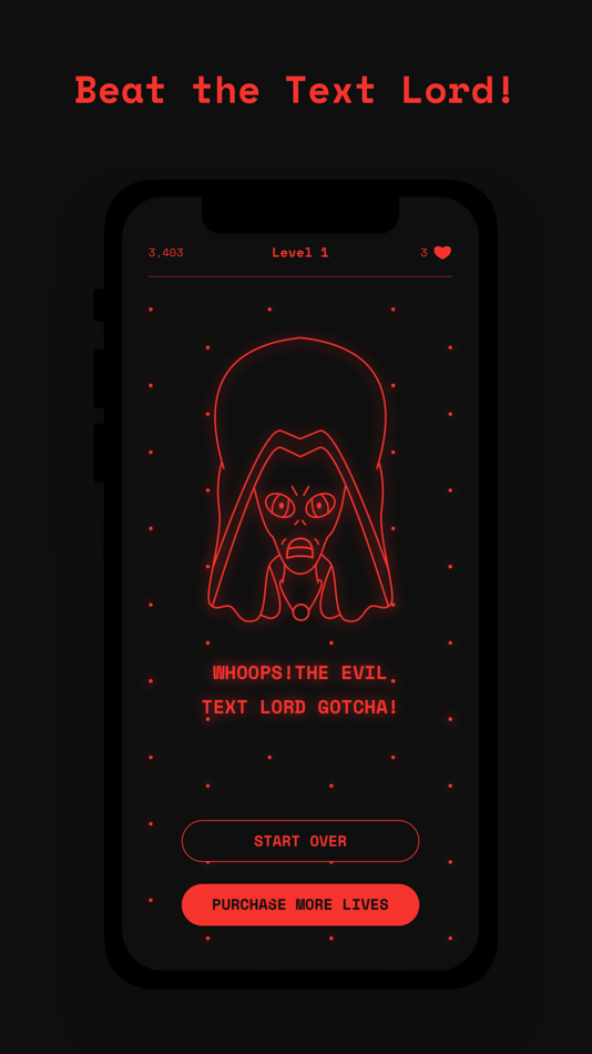 #5. Text Invaders Game (iOS) By: RC Games