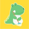 Green Crocodile Animated app icon - Stickers app for iPhone