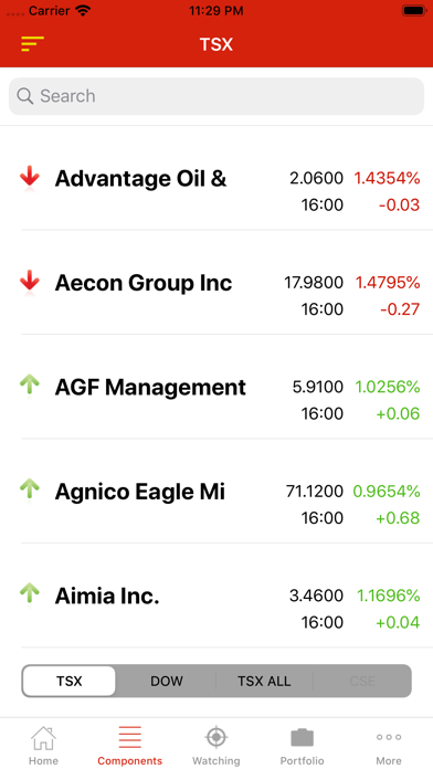 Stocks TSX Index Canada Lite screenshot 2
