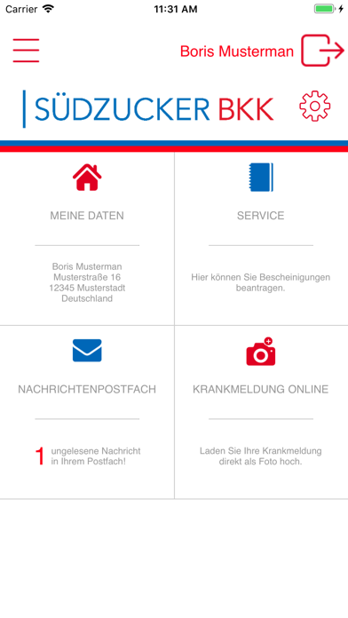 Südzucker BKK Screenshot