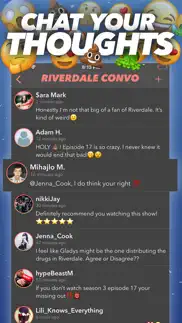 series convo: tv show chatroom iphone screenshot 2