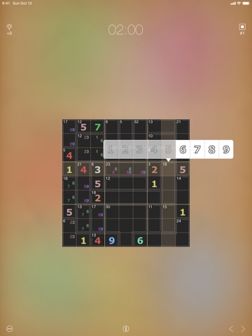 9 digits - sudoku variations iPad screenshot