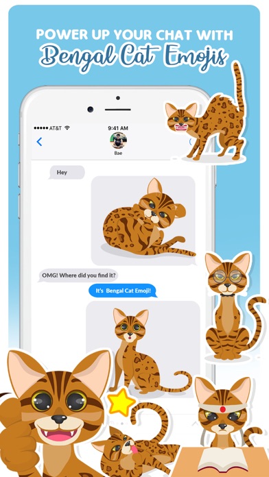 Screenshot #3 pour Bengal Cat Stickers Collection