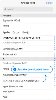 How to cancel & delete aa font 3