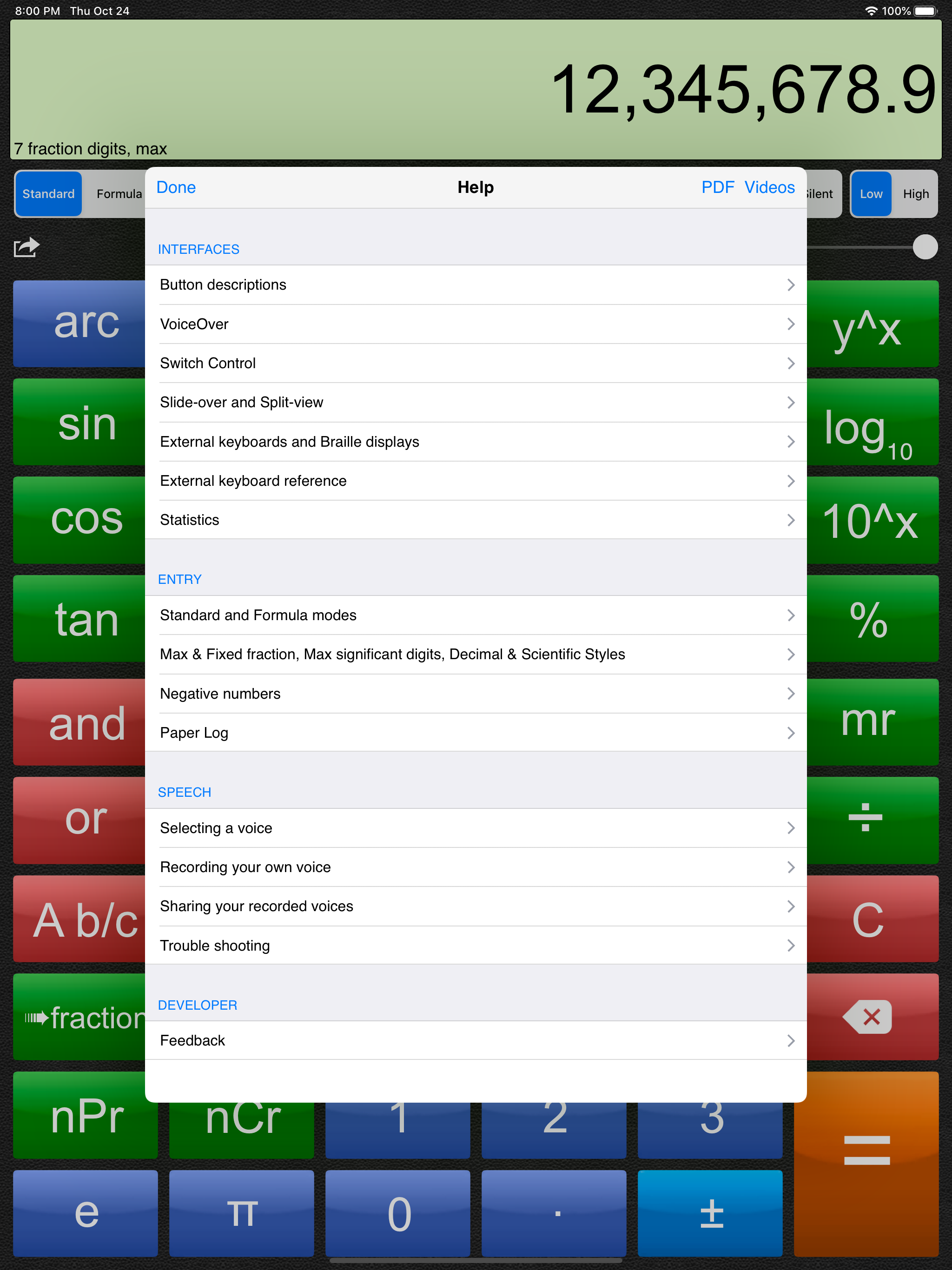 Talking Scientific Calculator