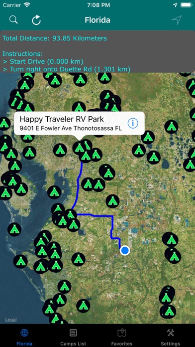 Screenshot #2 pour Florida – Campgrounds & RV's