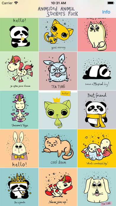 Animated Animal Stickers Pack Screenshot