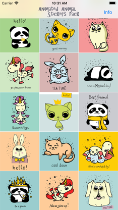 Animated Animal Stickers Pack screenshot 2