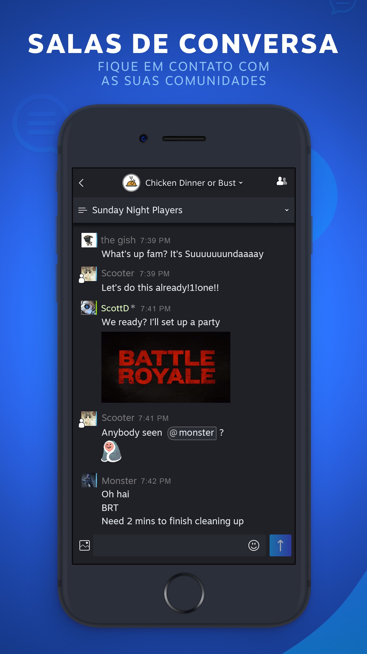 Screenshot do app Steam Chat