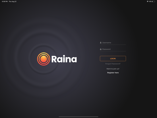 Raina iPad screenshot 1 - Music app