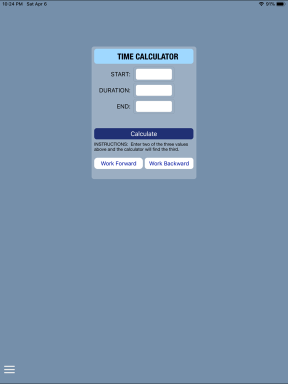 C-5 Duty Day Calc iPad screenshot 4 - Travel app