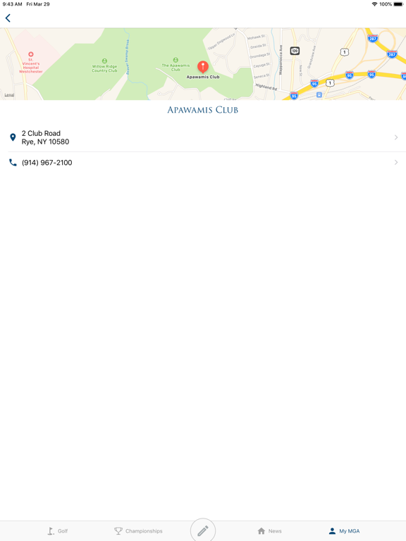 My MGA iPad screenshot 6 - Sports app